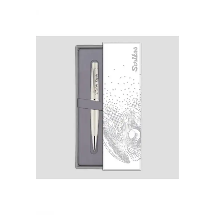 SCRIKSS 62 TÜKENMEZ KALEM İNCİ BEYAZI LÜKS KUTUDA