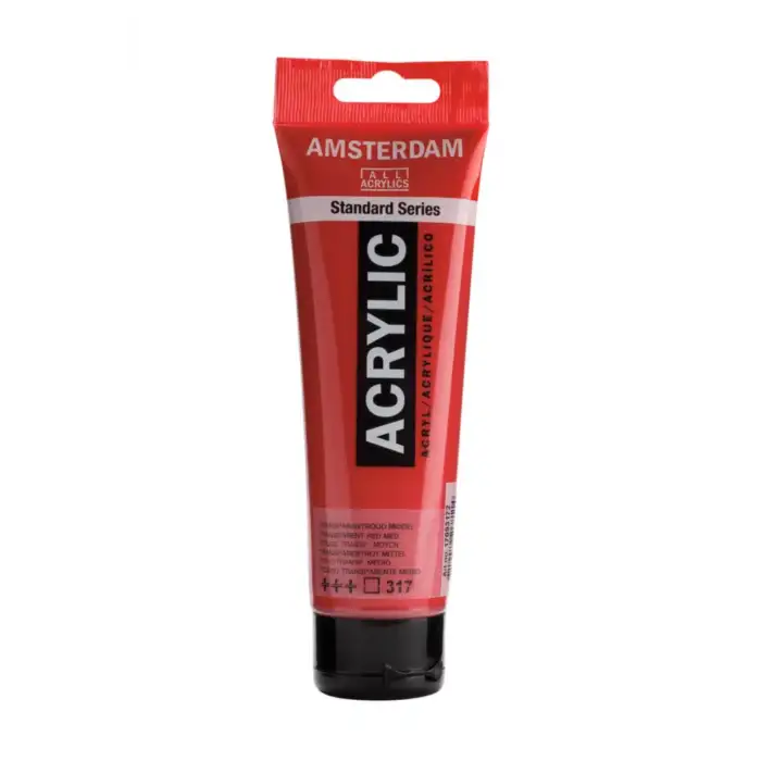 AMS AKRİLİK BOYA 120ML. TRANSP.RED MD.