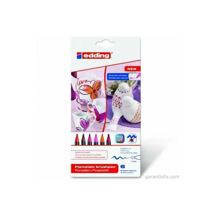Edding E-4200 Porselen Kalemi Seti 6Li Sicak