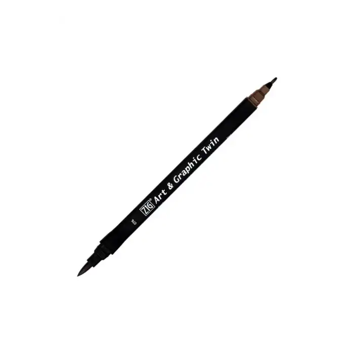 Zig Tut-80 Art & Graphic Twin Marker Çift Uclu Kalemi Dark Brown