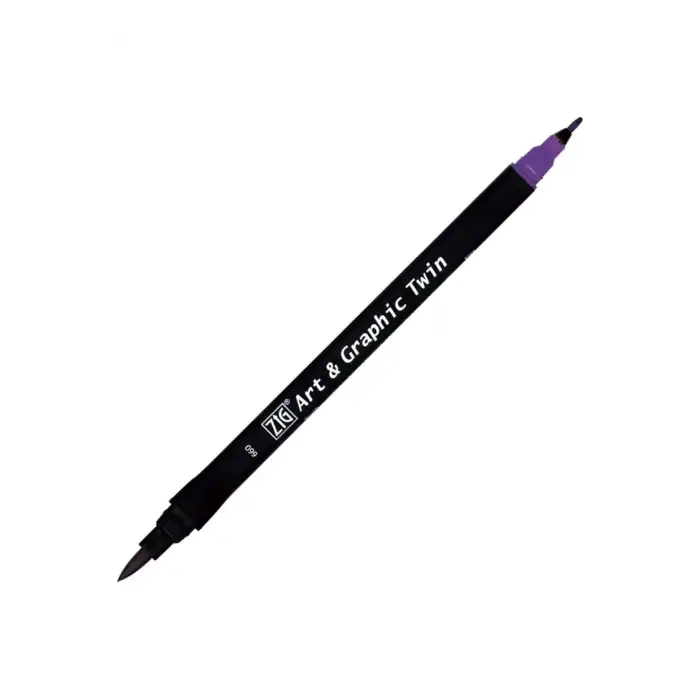 Zig Tut-80 Art & Graphic Twin Marker Çift Uclu Kalemi Deep Violet