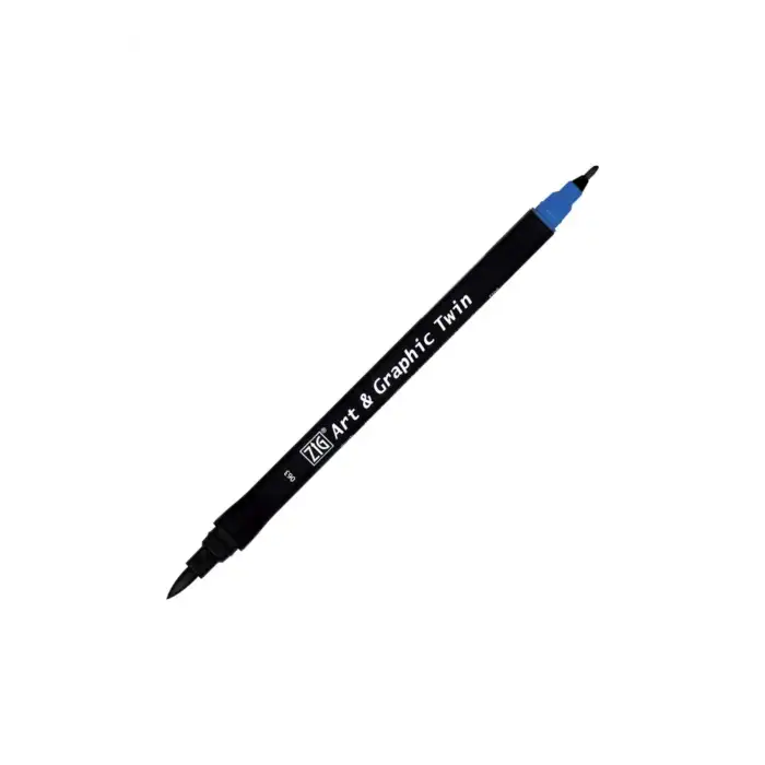Zig Tut-80 Art & Graphic Twin Marker Çift Uclu Kalemi Dull Blue