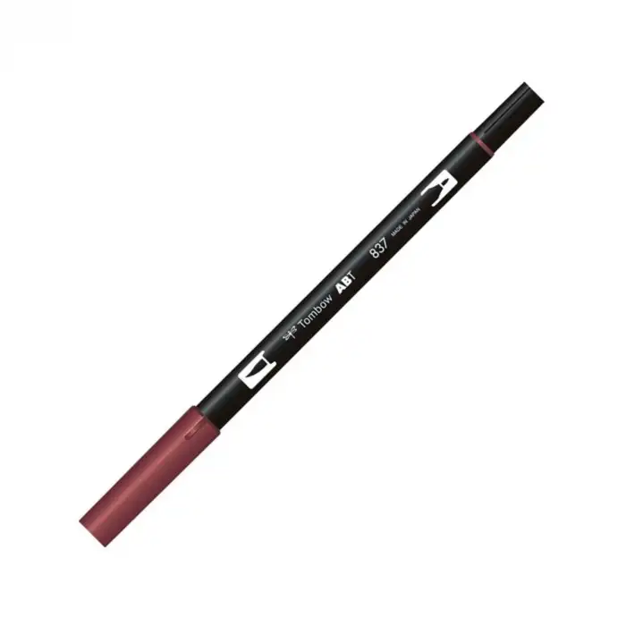 Tombow Brush Abt 837 Grafik Kalemi Wine Red