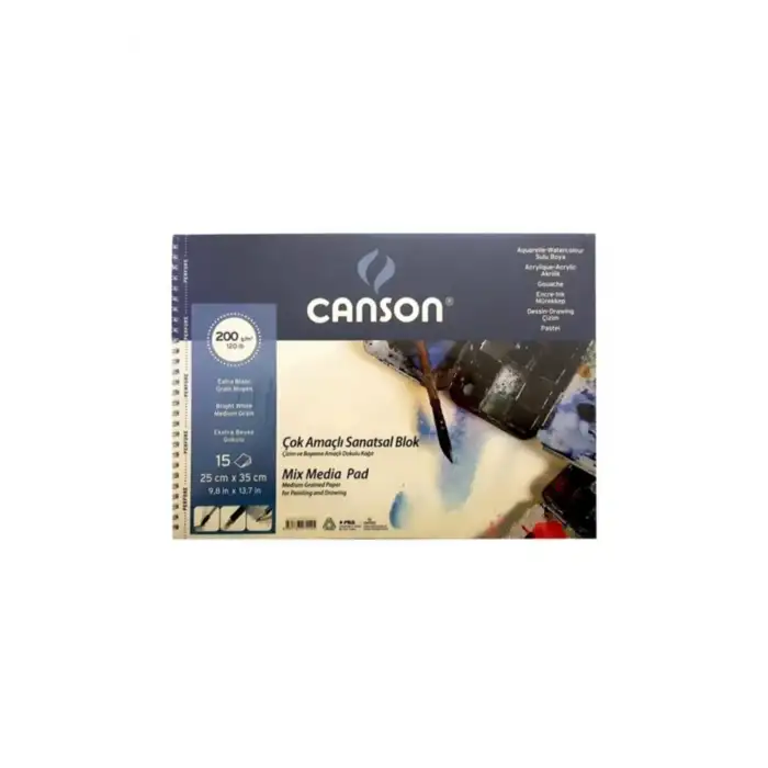 Canson Finface 25X35 Çok Amaçli Dik Resim Defteri 200 Gr.