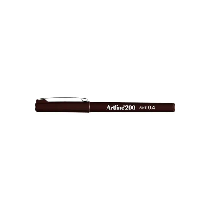 Artline Ek-200N Fine Line Pen 0.4 Mm Dark Brown