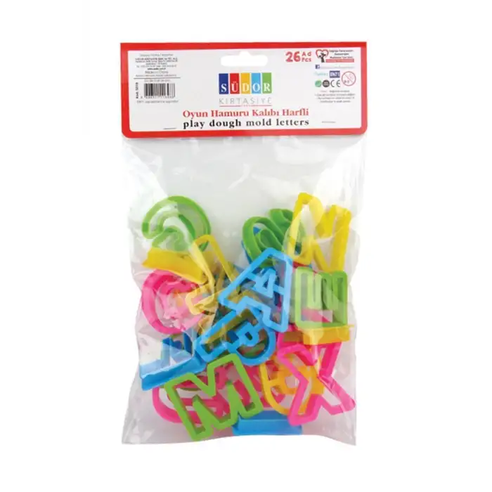 SÜDOR OYUN HAMURU KALIBI HARFLİ 26LI
