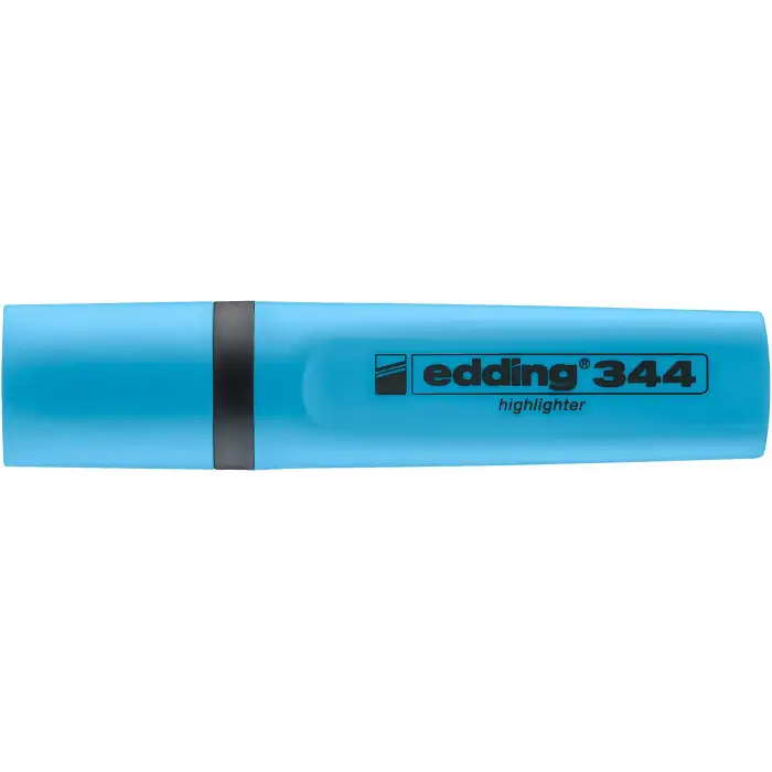 Edding 344 fosforlu kalem - mavi - 1 fosforlu kalem - 2-5 mm kesik uç
