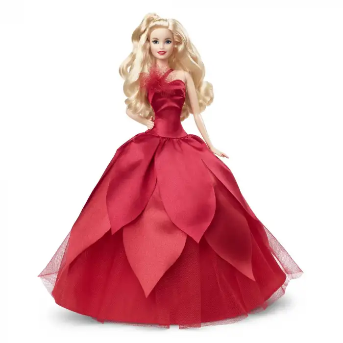 Barbie 2022 Mutlu Yıllar Bebeği (dalgalı sarı saçlı),bebek standı, 6 yaş ve üzeri HBY03