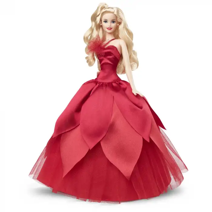 Barbie 2022 Mutlu Yıllar Bebeği (dalgalı sarı saçlı),bebek standı, 6 yaş ve üzeri HBY03