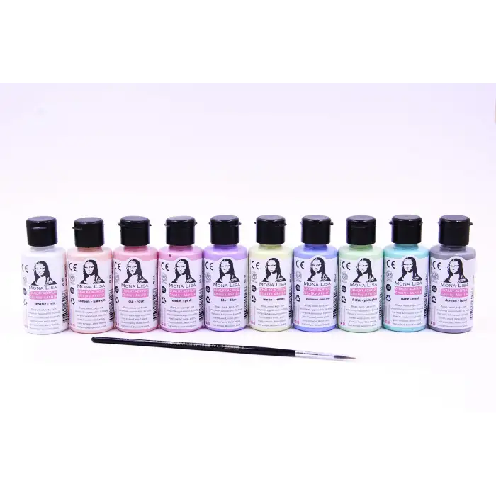 Monalisa ML122C Akrilik 10 Chalk X + Fırça Set, 40 ml