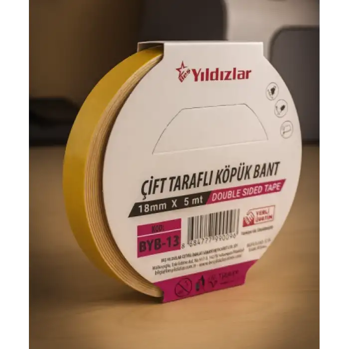 YILDIZLAR ÇİFT TARAFLI KÖPÜK BANT 18X5