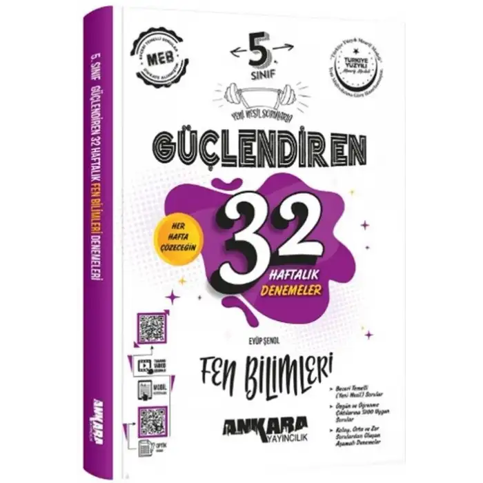 5. Sınıf Fen Bilimleri Güçlendiren 32 Haftalık Denemeleri Ankara Yayıncılık