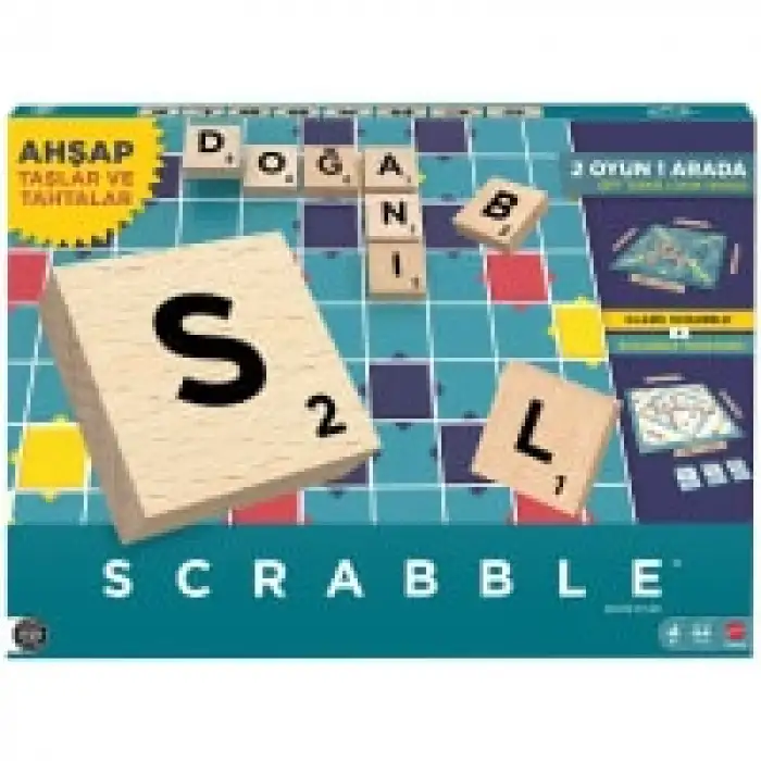 SCRABBLE ORİJİNAL AHSAP İKİSİ BİR ARADA TÜRKÇE MTL-JLJ64