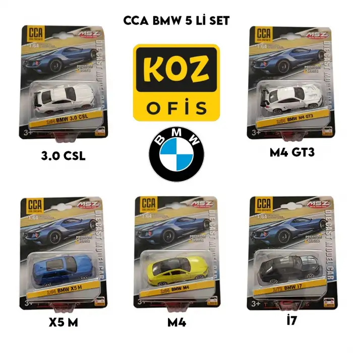 CCA BMW SERİSİ 5Lİ SET (3.0 CSL - M4 GT3 - X5 M - M4 - İ7)