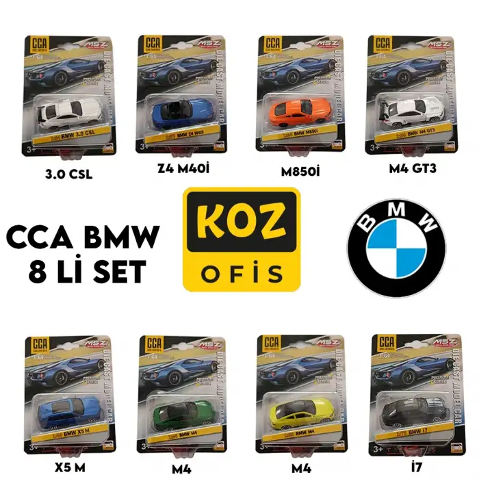 CCA BMW 8Lİ SET (3.0 CSL - Z4 M40İ - M850İ - M4 GT3 - X5 M - M4 - M4 - İ7)