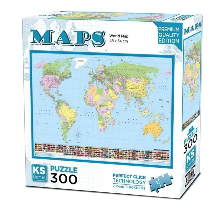 KS GAMES DÜNYA MAP 300 PARÇA PUZZLE 19264