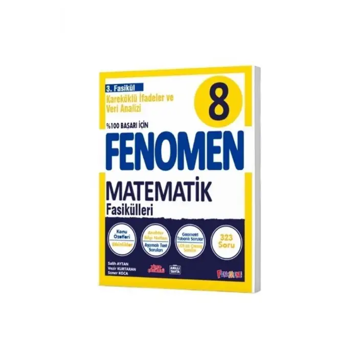 8. Sınıf Matematik Kareköklü İfadeler ve Veri Analizi 3. Fasikül Fenomen Okul Yayınları