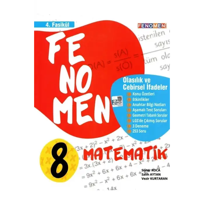 Fenomen Okul Yayınları 8. Sınıf Olasıılık ve Cebirsel İfadeler Fenomen Fasikülü