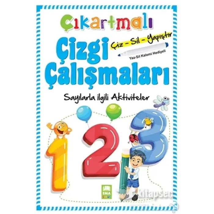 Çıkartmalı Çizgi Çalışmaları Sayılarla İlgili Aktiviteler