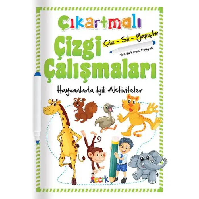 Çıkartmalı Çizgi Çalışmaları Hayvanlarla İlgili Aktiviteler