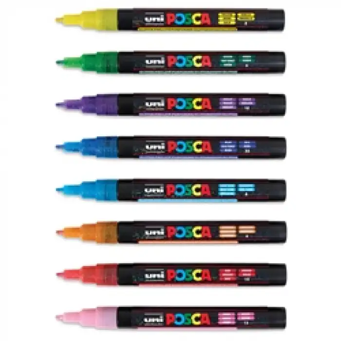 UNIBALL POSCA MARKÖR 3ML 8Lİ SET SİMLİ