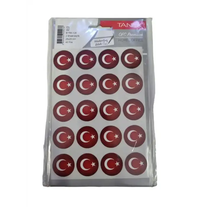 TANEX STICKER TÜRK BAYRAĞI-6 BYRK-106
