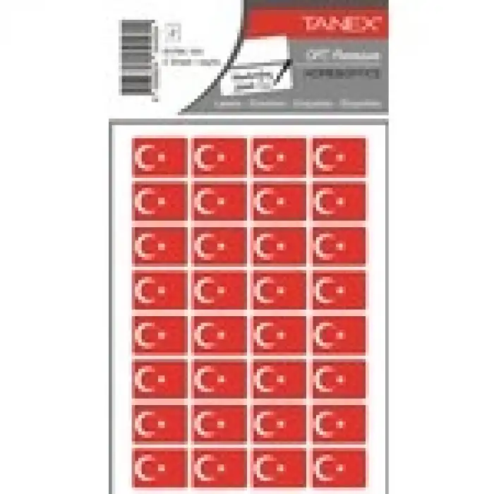 TANEX STICKER TÜRK BAYRAĞI-4 BYRK-104