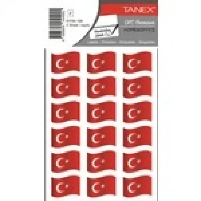 TANEX STICKER TÜRK BAYRAĞI-8 BYRK-109