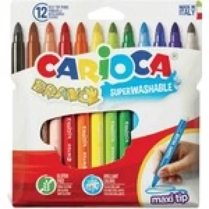 CARİOCA KEÇELİ BOYA YIKANABİLİR BRAVO 12 Lİ