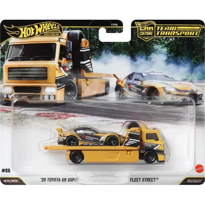 HOT WHEELS PREMIUM TEAM TRANSPORT 20 TOYOTA GR SUPRA / FLEET STREET