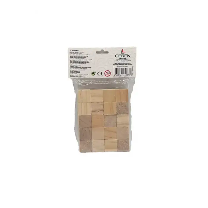 BU-BU AHŞAP KÜPLER NATURAL 20 PARÇA