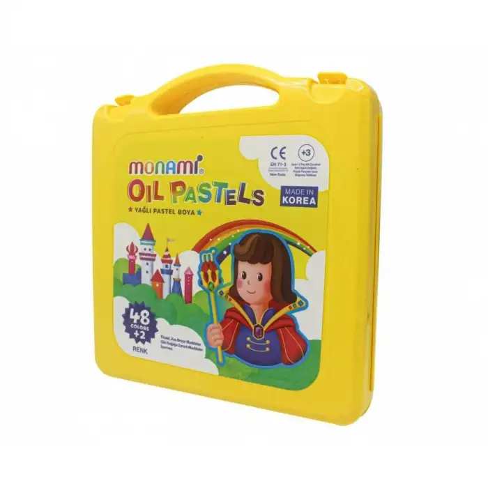 MONAMİ PASTEL BOYA 48+2 RENK PLASTİK KUTULU