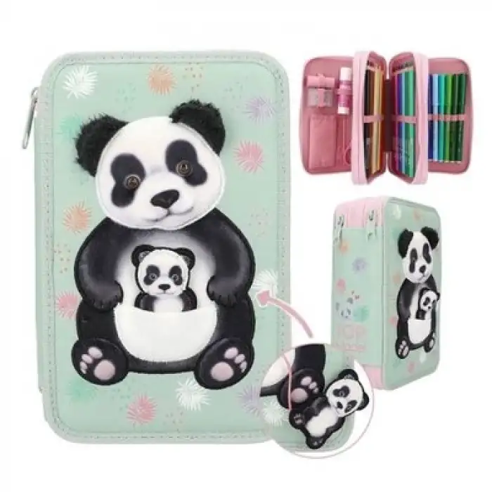 B&D SEVİMLİ PANDA 3 GÖZLÜ KARE KALEMKUTU