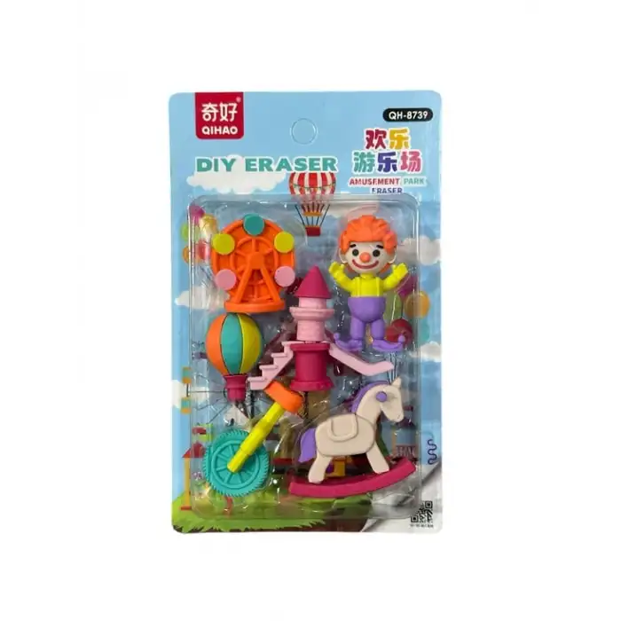 QIHAO Dıy eraser Silgi Toys Lunapark Serisi