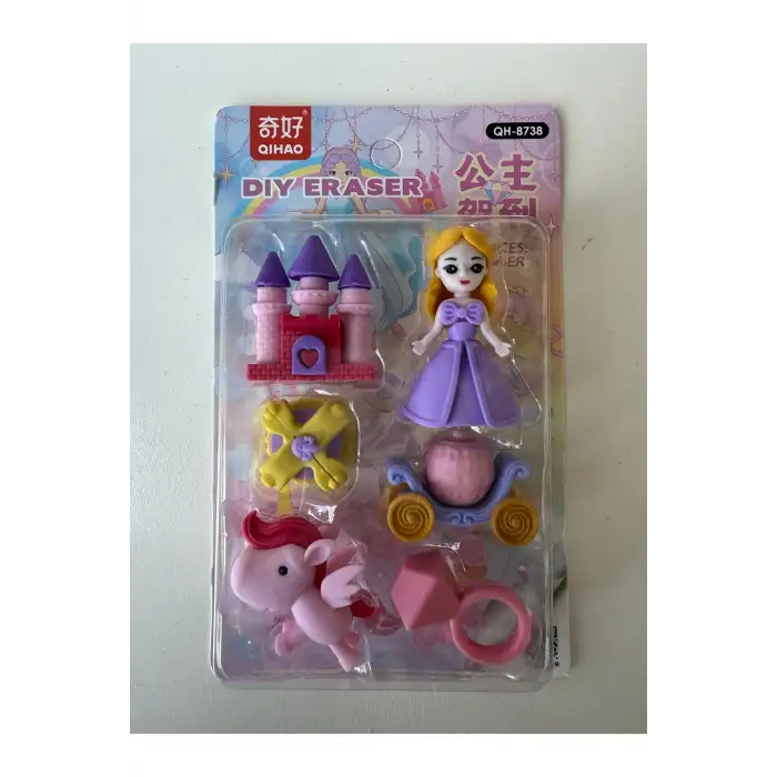 QIHAO Dıy eraser Silgi Toys Prenses Serisi