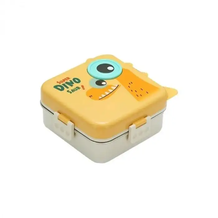VAGONLİFE BL10082-S PASLANMAZ ÇELİK YEMEK KABI 3 BÖLMELİ LUNCH BOX 1120ML - DİNAZOR SARI