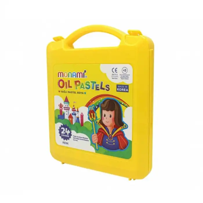 MONAMİ PASTEL BOYA 24 RENK PLASTİK KUTULU
