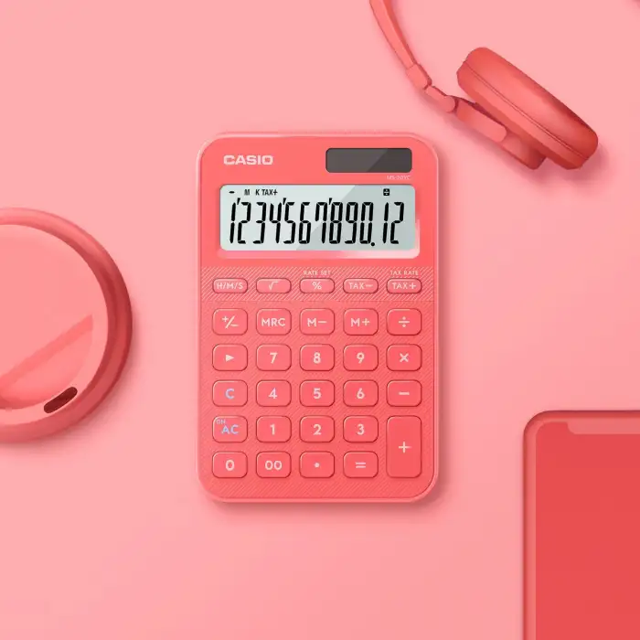 CASIO HESAP MAKİNESİ MASAÜSTÜ MS-20YC-CL-W-DP