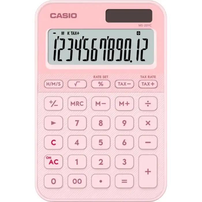 CASIO HESAP MAKİNESİ MASAÜSTÜ MS-20YC-LP-W-DP