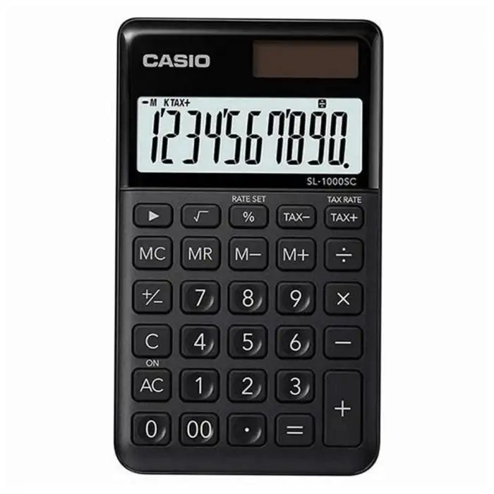 CASIO HESAP MAKİNESİ MASAÜSTÜ SL-1000SC-BK-N-DP