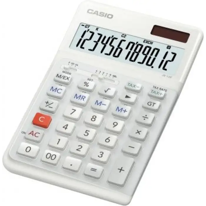 CASIO HESAP MAKİNESİ MASAÜSTÜ JE-12E-WE-W-DP