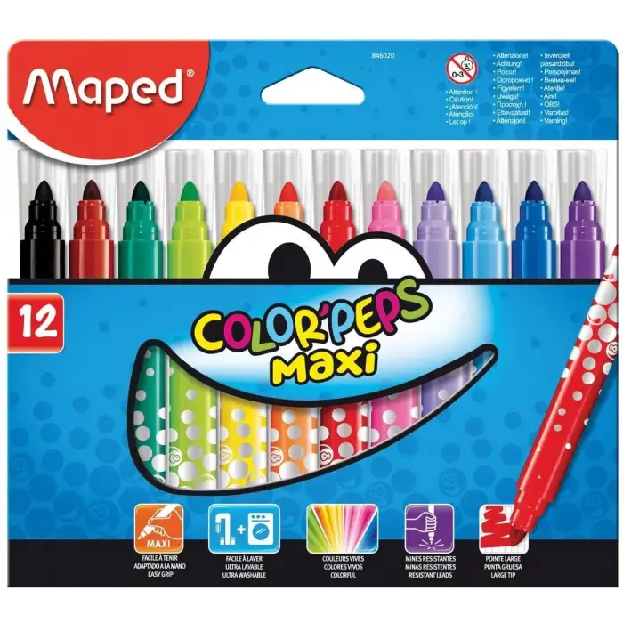Maped Keçeli Kalem Color Peps Maxi 12li