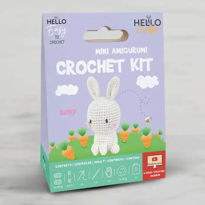 HELLO CRAFTS TIĞ İŞİ MİNİ AMİGURUMİ KİTİ-BINKY