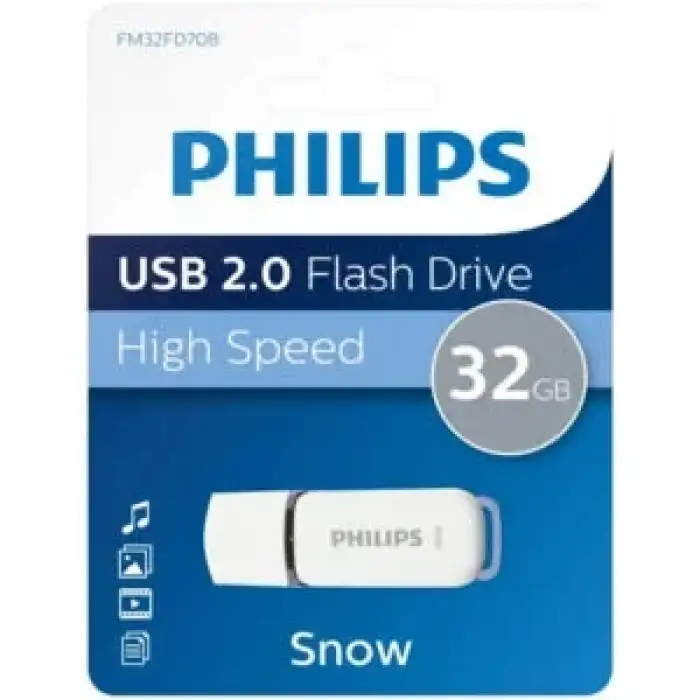 PHILIPS SNOW USB BELLEK 32 GB 2.0 SİYAH / BEYAZ