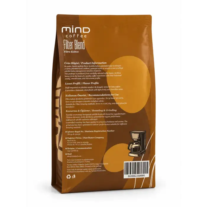 MİND COFFEE PROFFESİONAL FİLTRE KAHVE FİLTER BLEND 250 GR