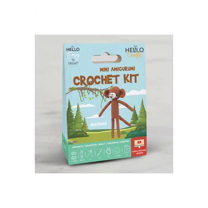 HELLO CRAFTS TIĞ İŞİ MİNİ AMİGURUMİ KİTİ-MISCHIEF