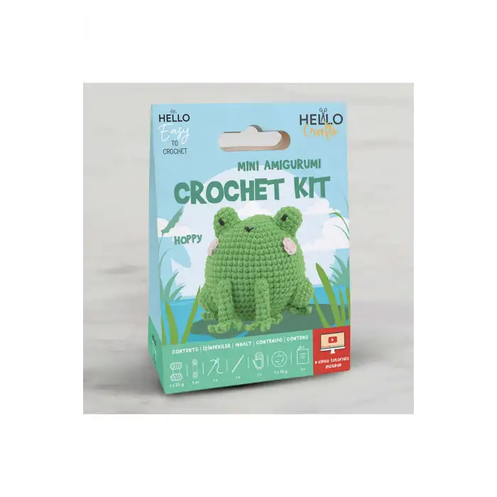 HELLO CRAFTS TIĞ İŞİ MİNİ AMİGURUMİ KİTİ-HOPPY