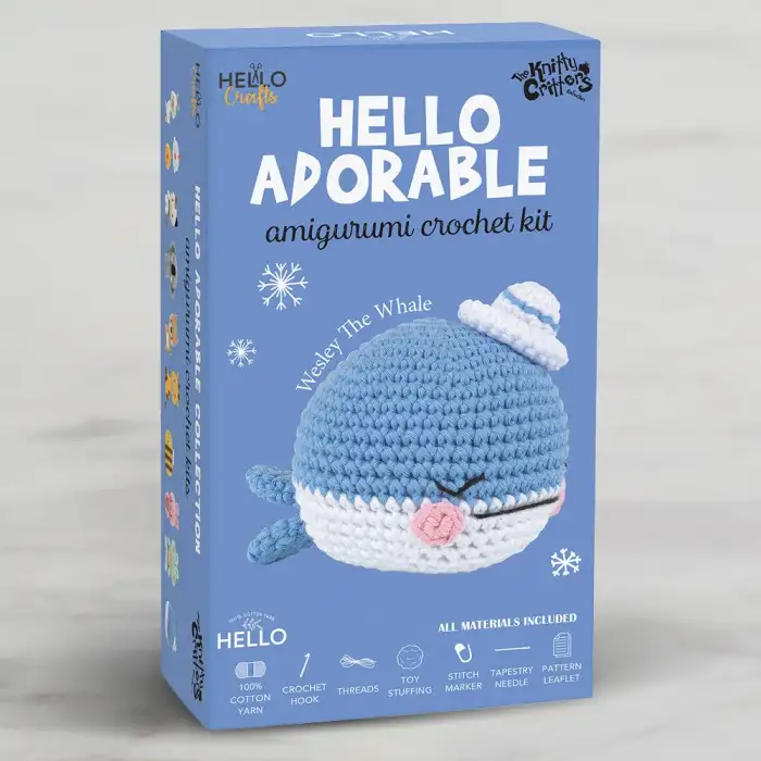 HELLO CRAFTS ADORABLE AMİGURUMİ KİT- WESLEY THE WHALE