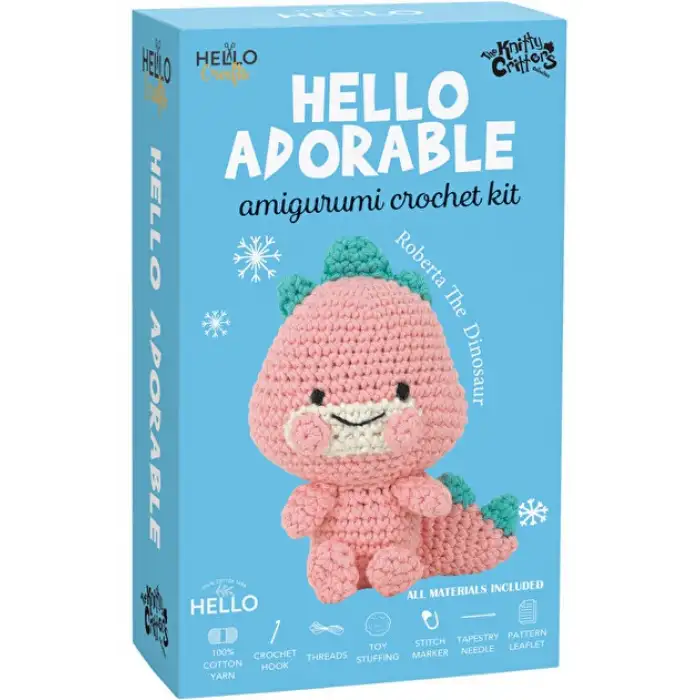 HELLO CRAFTS ADORABLE AMİGURUMİ KİT- ROBERTA THE DINOSAUR