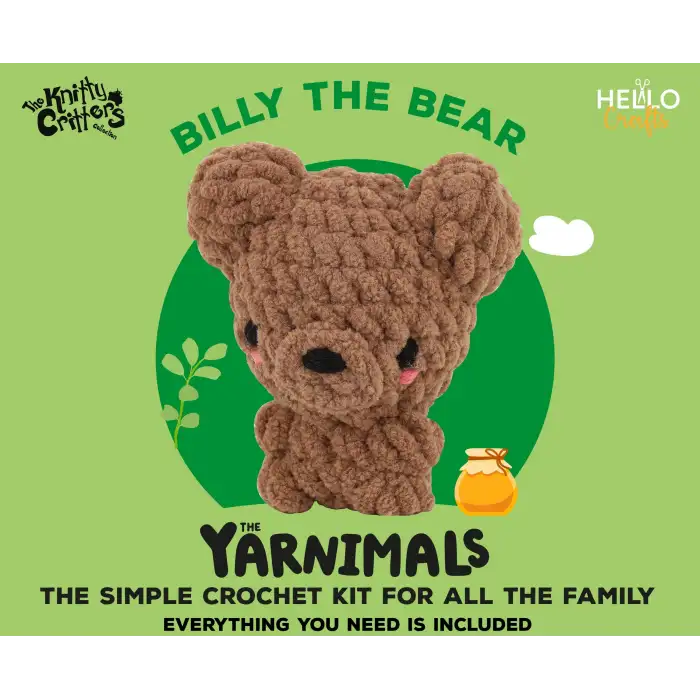 HELLO CRAFTS SOFTIE YARNIMALS AMİGURUMİ KİTİ-BILLY THE BEAR